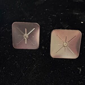 Cuff Links Silver with a Starburst effect